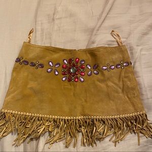 suede bejeweled mini skirt marciano by guess